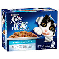 Felix Adult As Good as it Looks Doubly Delicious Fish Selection in Jelly Wet Cat Food