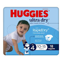 Huggies Ultra Dry Nappies Boys Size 4 (10-15kg)