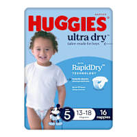 Huggies Ultra Dry Nappies Boys Size 5 (13-18kg)