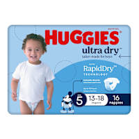 Huggies Ultra Dry Nappies Boys Size 5 (13-18kg)