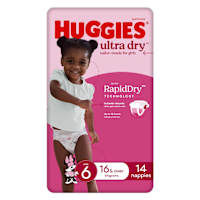 Huggies Ultra Dry Nappies Girl Size 6 (16kg+)