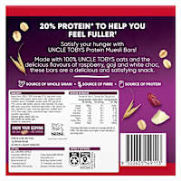 Uncle Tobys Protein Bars with Raspberry, Goji & White Chocolate 5 Pack