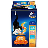 Felix Adult Sensations Jellies Fish Selection Wet Cat Food