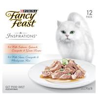 Fancy Feast Adult Inspirations Salmon, Spinach, Courgette & Green Beans and Tuna, Courgette & Rice Wet Cat Food