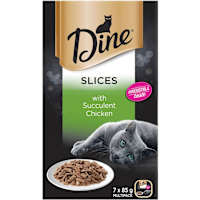 Dine Wet Cat Food Slices With Succulent Chicken Tray