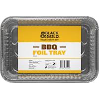 Black & Gold BBQ Foil Tray & Lid
