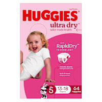 Huggies Ultra Dry Nappies Girls Size 5 (13-18kg)