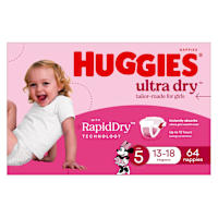 Huggies Ultra Dry Nappies Girls Size 5 (13-18kg)