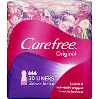 Carefree Panty Liners Shower Fresh Liners