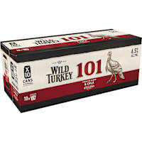 Wild Turkey 101 Premium Blend and Cola Can