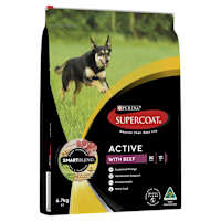 Supercoat Smartblend Adult Active Dog Food With Beef