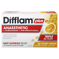 Difflam Plus Lozenges Honey Lemon
