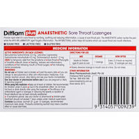 Difflam Plus Sore Throat Lozenges + Anaesthetic Blackcurrant