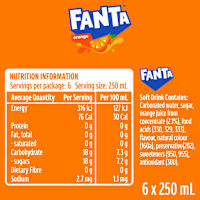 Fanta Orange Soft Drink Multipack Mini Cans