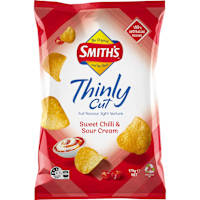 Smith's Thinly Cut Potato Chips Sweet Chilli & Sour Cream