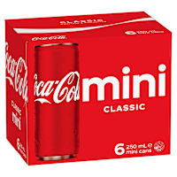 Coca-Cola Classic Soft Drink Multipack Mini Cans