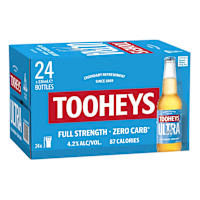 Tooheys Ultra Zero Carb Bottle 330mL 