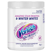 Vanish NapiSan Oxi Action Powder Fabric Stain Remover & Whitener Crystal White