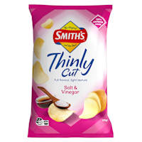 Smith's Thinly Cut Potato Chips Salt & Vinegar