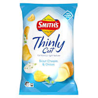 Smith's Thinly Cut Potato Chips Sour Cream & Onion