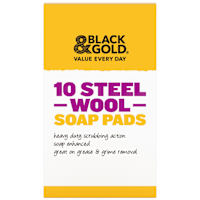 Black & Gold Steel Soap Pads
