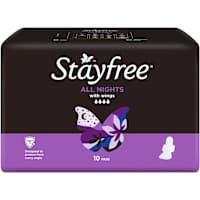 Stayfree All Nights Extra Long With Wings Pads