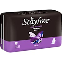Stayfree All Nights Extra Long With Wings Pads