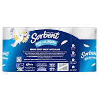 Sorbent 3 Ply Hypo-Allergenic Toilet Tissue Rolls