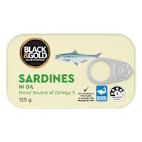 Black & Gold Sardines In Oil