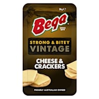 Bega Snacking Strong & Bitey Vintage Cheese & Crackers