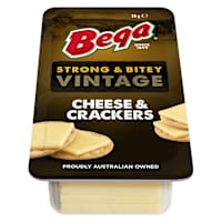 Bega Snacking Strong & Bitey Vintage Cheese & Crackers