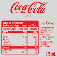 Diet Coca-Cola Soft Drink Can