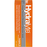 Hydralyte Effervescent Electrolyte Tablets Orange