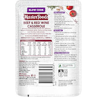 MasterFoods Slow Cooker Beef & Red Wine Casserole