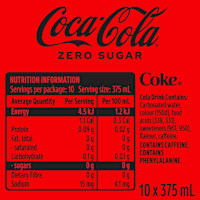 Coca-Cola Zero Sugar Soft Drink Multipack Cans