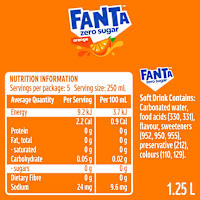 Fanta Orange Zero Sugar Soft Drink Bottle