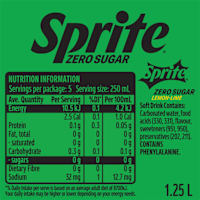 Sprite Zero Sugar Lemonade Soft Drink