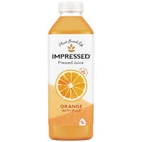Impressed Orange With Pulp Juice