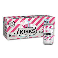 Kirks Sugar Free Creaming Soda Multipack Cans Soft Drink 375mL