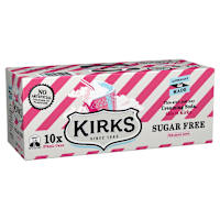 Kirks Sugar Free Creaming Soda Multipack Cans Soft Drink 375mL