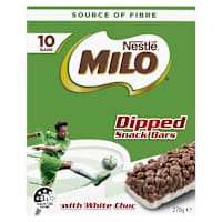Nestlé Milo Dipped Snack Bars with White Chocolate