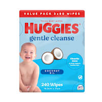 Huggies Wipes With Coconut 80 Wipes Per Pack