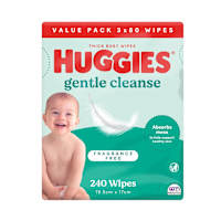 Huggies Baby Wipes Fragrance Free 80 Wipes Per Pack