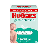 Huggies Baby Wipes Fragrance Free 80 Wipes Per Pack