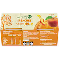 Community Co Diced Peach In Mango Flavoured Jelly