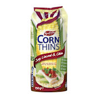 Real Foods Corn Thins Soy & Linseed With Chia