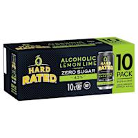 Hard Rated Zero Sugar Zesty Lemon Lime Can 375mL 