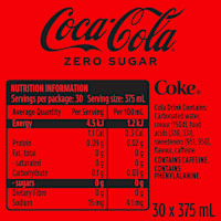 Coca-Cola Zero Sugar Soft Drink Multipack Cans
