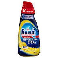 Finish All In 1 Max Dishwashing Fast Dissolving Gel Lemon