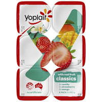 Yoplait Classics Strawberry, Mango, Vanilla Yoghurt Multipack